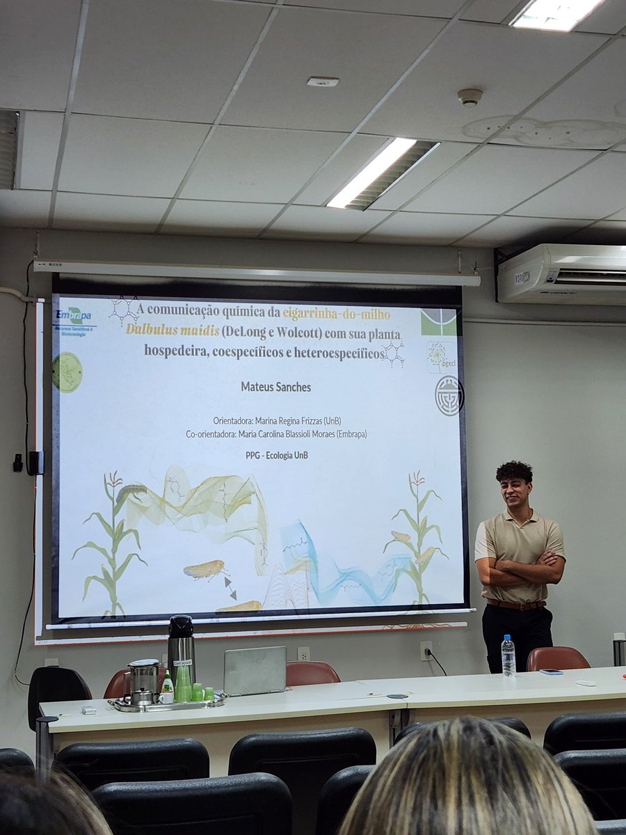 Insetoland agora é mestre em Ecologia pela UnB! 

Nesse projeto trabalhei muito com a ecologia química da cigarrinha-do-milho. Investiguei como a comunicação química é importante para esse inseto em interações ecológicas e como isso pode ter potencial para o manejo da praga