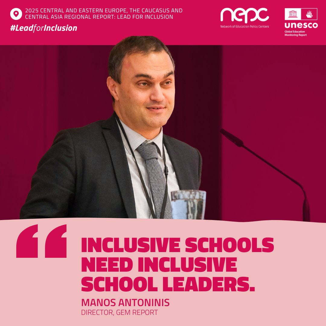 GEMReport's tweet photo. Inclusive education is the goal, but policy-to-practice gaps persist in Central/Eastern Europe, the Caucasus & Central Asia.
School leaders need training & support to make it a reality.
#LeadforInclusion ➡️ https://t.co/BfVZv0QiOX https://t.co/RjCAt9xaSb