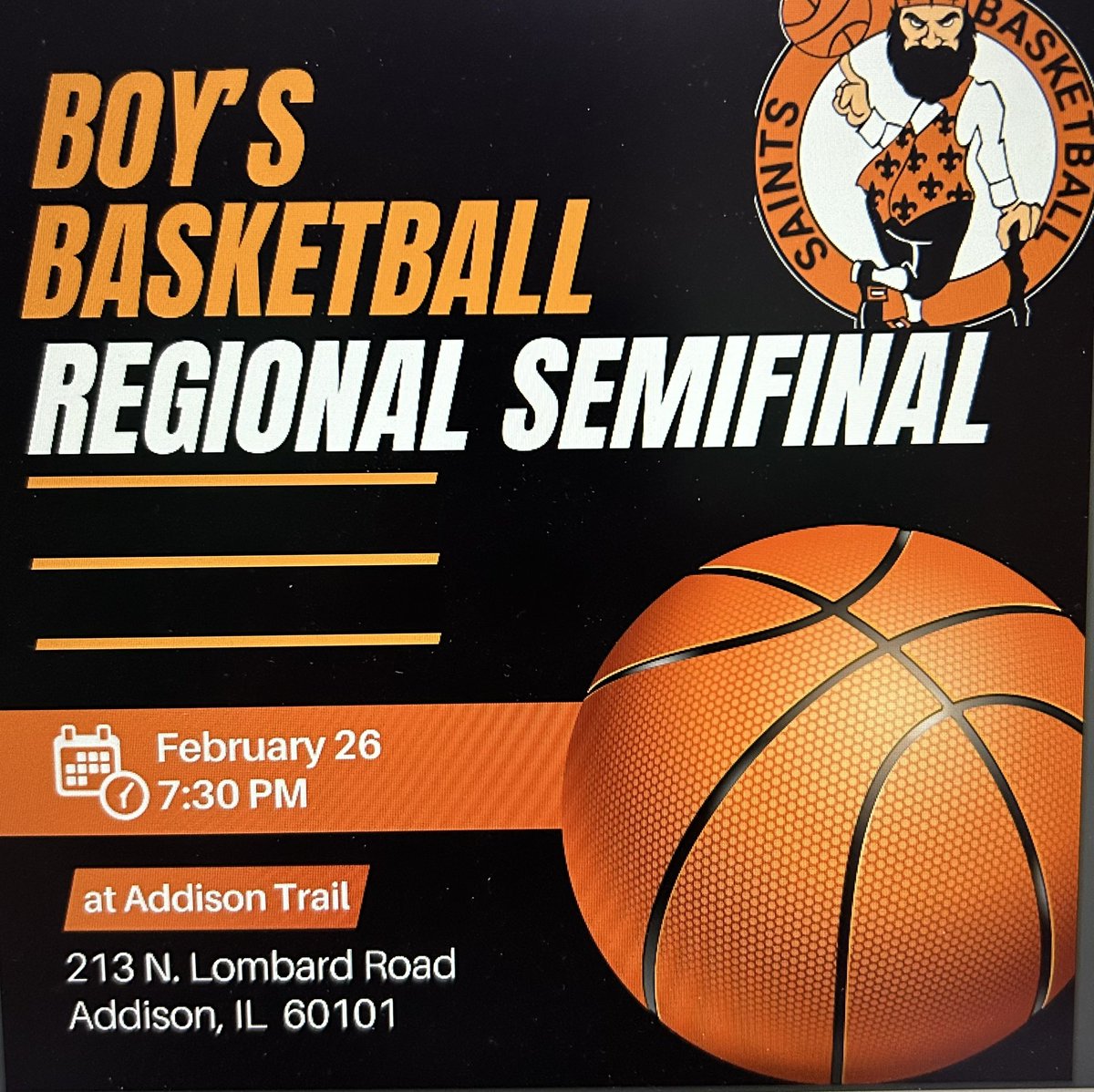 Good Luck to Boys Basketball as they begin Regional Playoffs tonight!