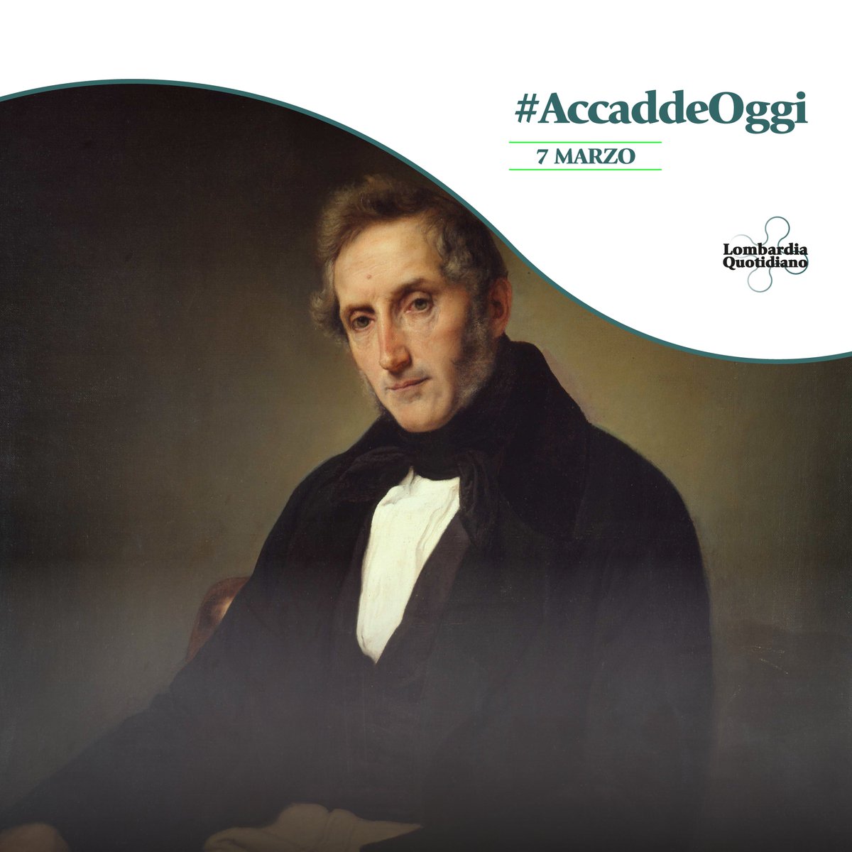 #7marzo #AccaddeOggi
Nel 1785 nasceva Alessandro Manzoni, autore de “I Promessi Sposi”, opera ambientata in Lombardia durante il dominio spagnolo. Per la modernità di linguaggio, rappresenta ancora oggi testo base per la scuola italiana e caposaldo della nostra cultura