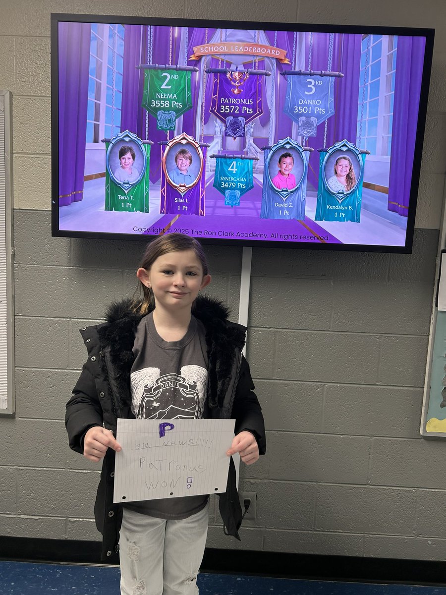 THIS is what it is all about our students celebrating the success of other houses. Patronus took the lead today for the first time and one of our Danko students needed to celebrate them! #4Houses1Family