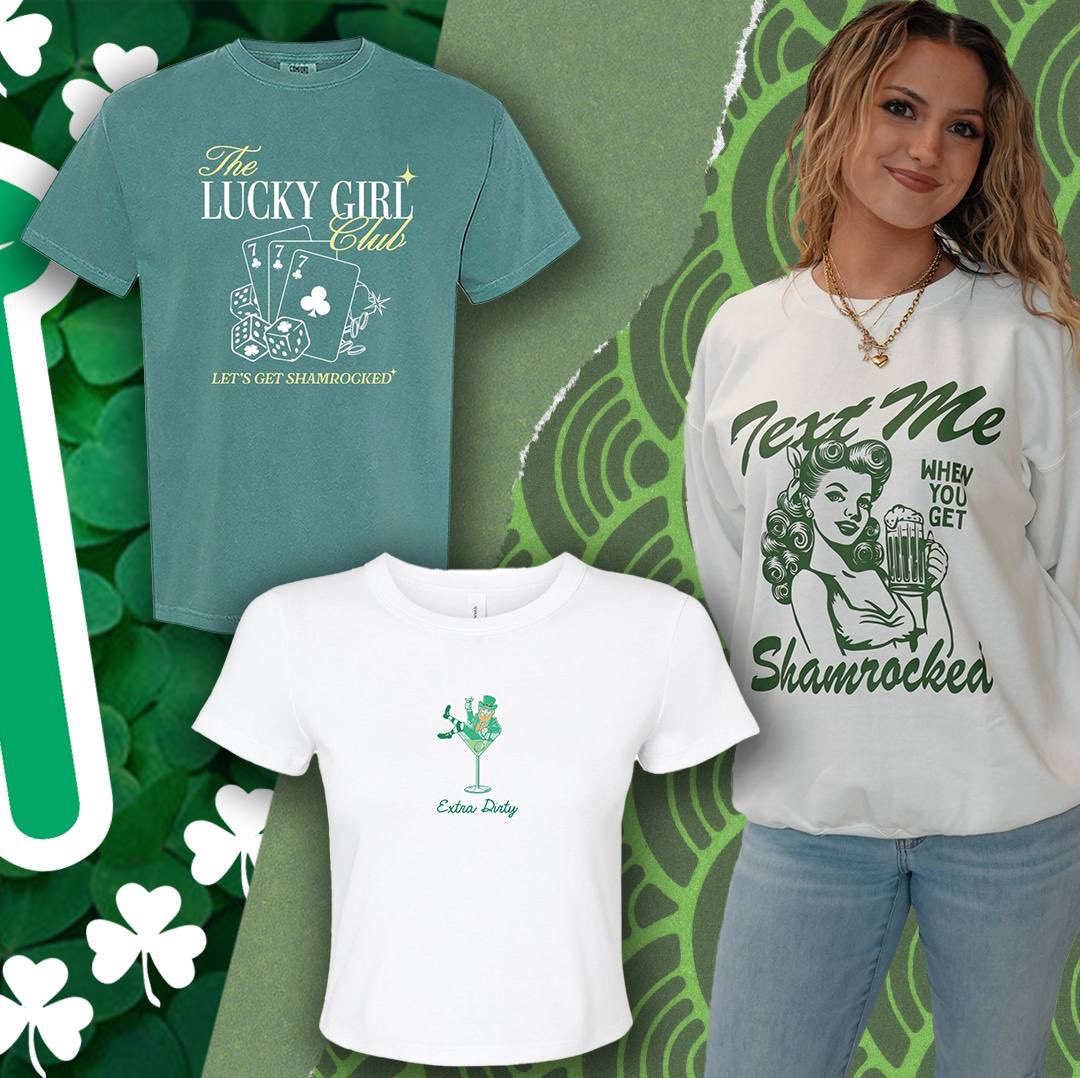 The Barstool Sports St.
Patrick’s Day Collection is
OFFICIALLY LIVE in the Barstool Store! Visit the links in our bio and on story to purchase!