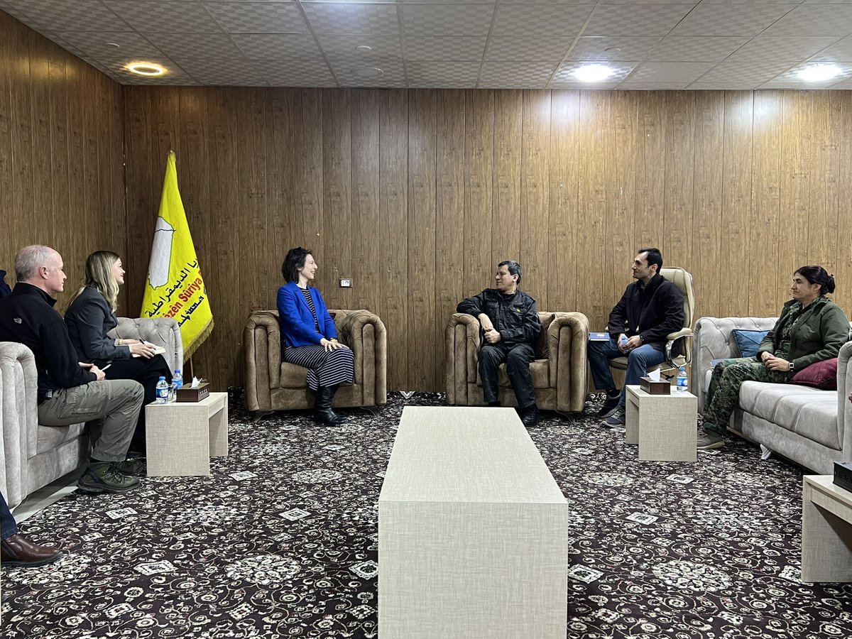 I was pleased to welcome the British envoy for Syria, <a href="/UKSyriaRep/">Ann Snow</a> Ann Snow.
We discussed several issues related to the future of Syria and the fight against terrorism. We reaffirmed the importance of our cooperation to ensure security and stability in the region.
We look forward