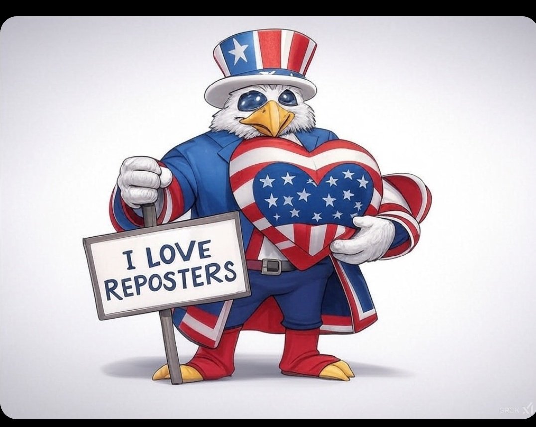 AITechInfluence's tweet image. "I LOVE Reposters on X! 🦅🇺🇸 Show some love—drop handles in comments 📝, Like ❤️, and Repost 🔄 to spread the word. Together, we’ll build an unstoppable community and watch our accounts soar to new heights! 🚀 #XUnity #GrowthLove"