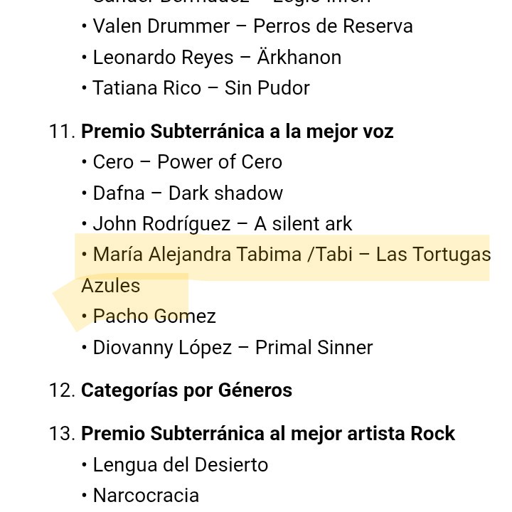 TheBlueTurtles's tweet photo. Tabi nominada como mejor voz en @subterranica 2025 https://t.co/Q75dUtMeL2