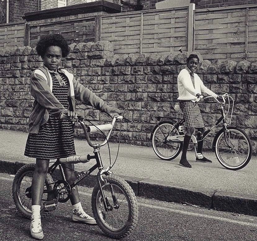 Day 3 ‘Portrait in Pairs’ couldn’t possibly leave this one out. A limited 1/50 print is still available <a href="/britcultarchive/">British Culture Archive</a> Girls in their bikes one Sunday morning Lenton Nottingham 1989 #portrait #portraitphotography #portraitinpairs