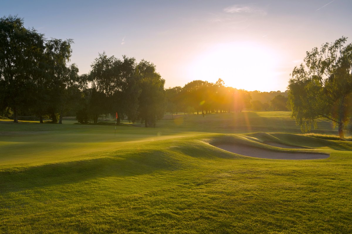 Our 7th Hole - A good par 5 requiring an accurate tee shot to avoid trees and banks on both sides of the fairway. 

The green is protected by greenside bunkers and a ridge which throws the ball to the left if the approach shot is too short. 
 
A good birdie chance awaits.