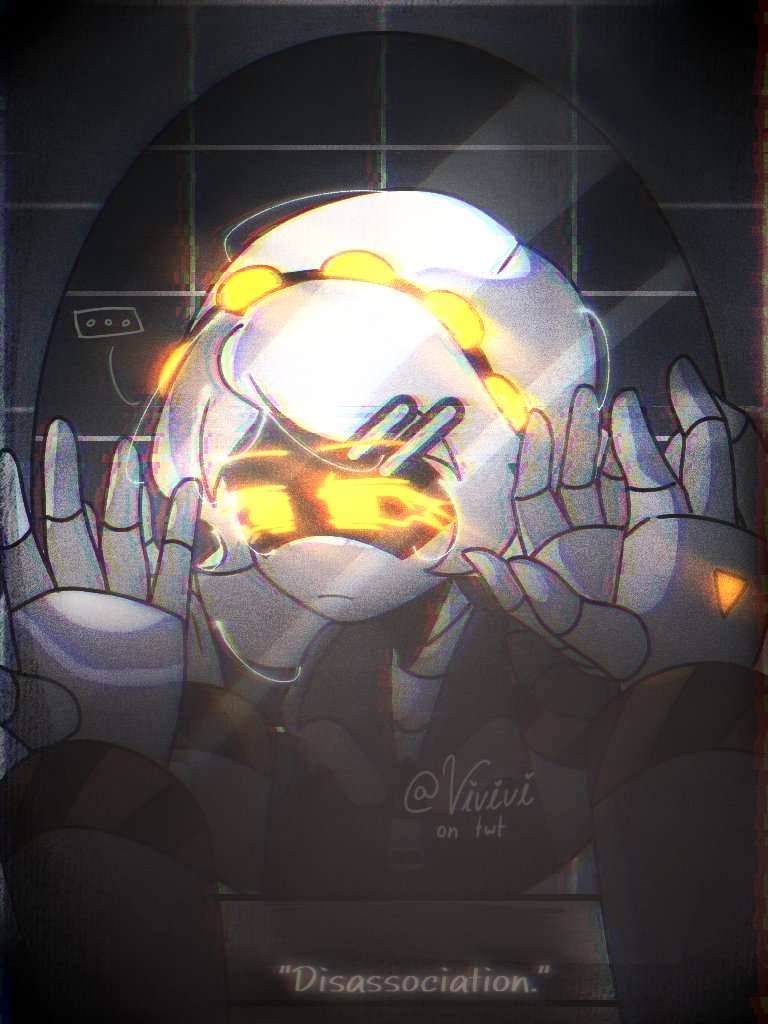 Sparklin_L1ghts's tweet image. "Disassociation."
I drew this while I was feeling depressed..😔 anyway happy Wednesday everyone, it's the middle of the week.
#SerialDesignationV #Murderdrones #Fanart