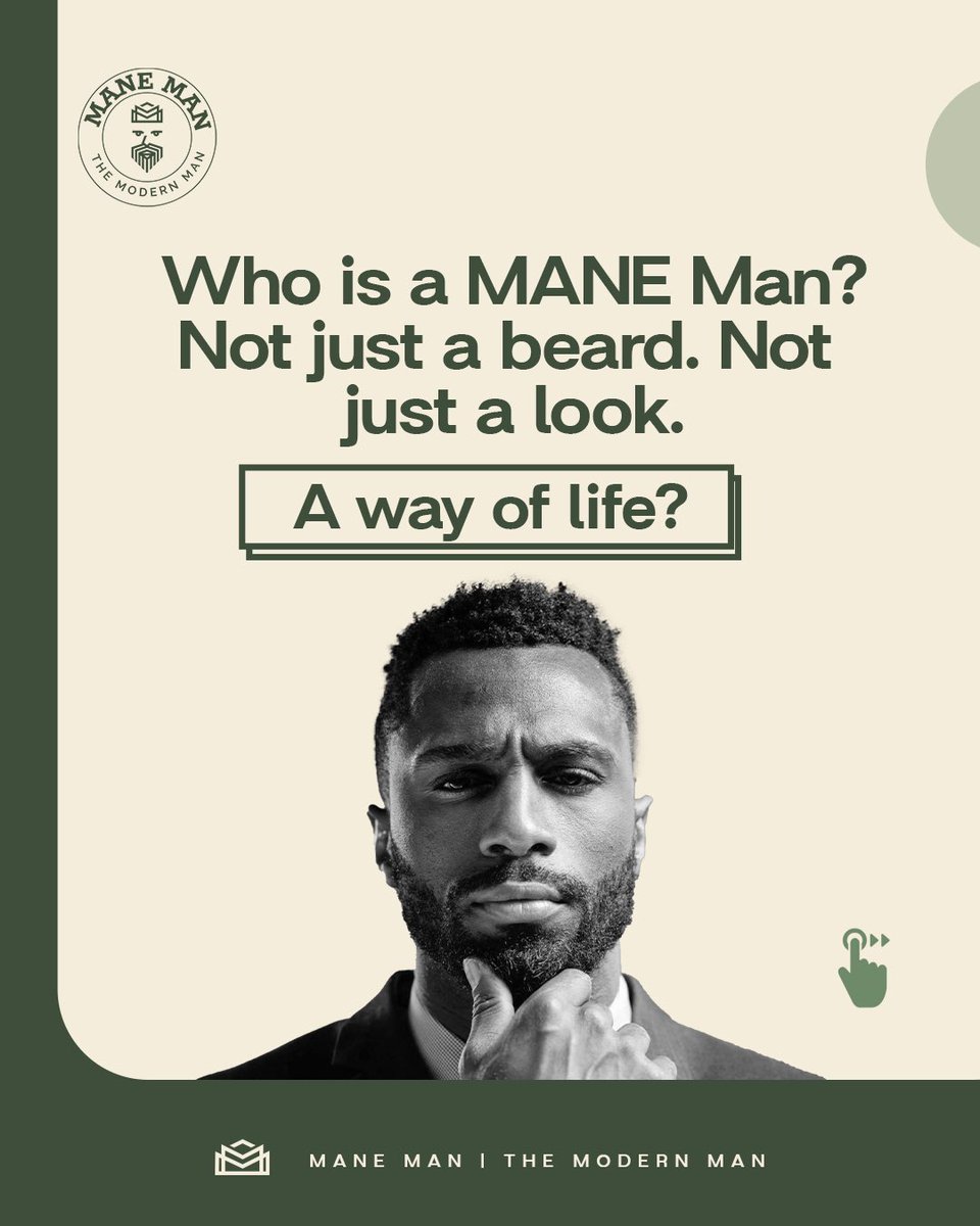 Manemanhq's tweet photo. Who is a MANE Man?  
Beyond the Beard, Beyond the Look.
Check Out what it entails to be a Mane man. 
#maneman #modernman #lifestyle https://t.co/OLjfhUpf6J
