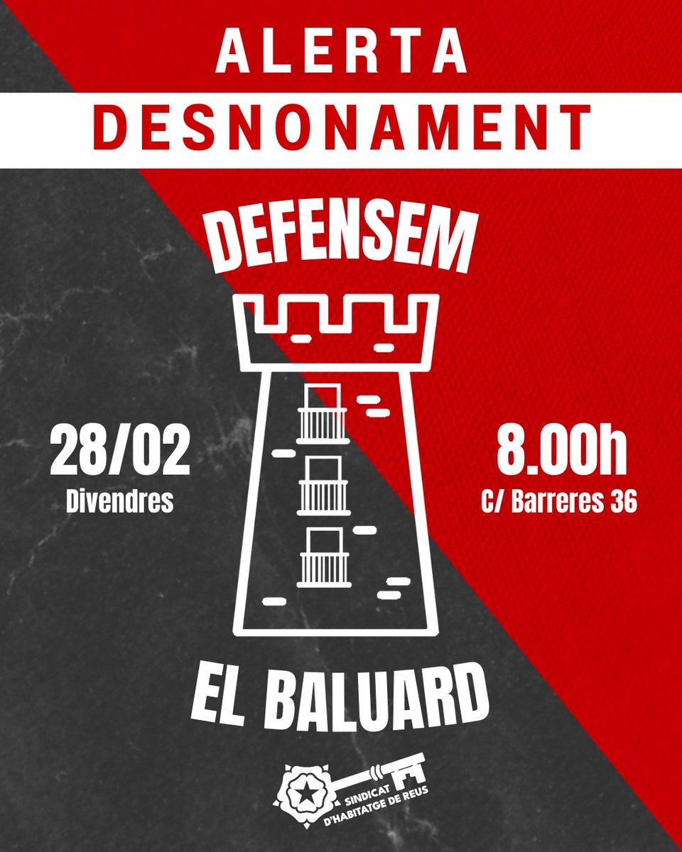 🔴DEFENSEM EL BALUARD🔴

❗️Aquest  divendres 28 de febrer, la Nadia, el Rachid i els seus tres fills de  10, 6 i 2 anys poden quedar-se al carrer. Els propietaris del restaurant  Tacos La Mexicanita els volen desnonar.