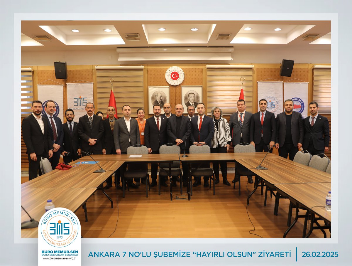 ANKARA 7 NO'LU ŞUBEMİZE "HAYIRLI OLSUN" ZİYARETİ 📍

Genel Başkanımız Yusuf Yazgan, genel kurulunu tamamlayan Ankara 7 No'lu şubemize "hayırlı olsun" ziyaretinde bulundu.

💬Şube genel kurulunda güven tazeleyen Şube Başkanımız Fevzi Sayılgan ve ekibini tebrik eden Yazgan, yeni