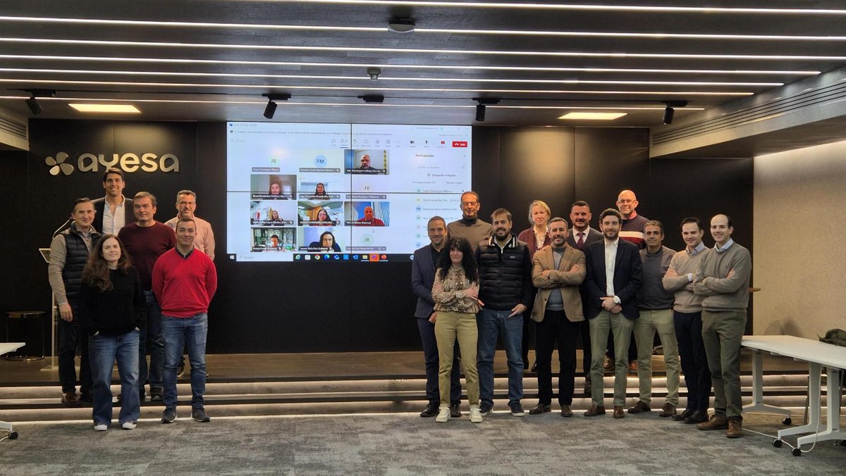 optimadones's tweet photo. La sede de Ayesa en Sevilla acogió el kick-off de nuestro nuevo proyecto de I+D: OPTIMA DONES. El objetivo principal es crear un sistema de supervisión y mantenimiento proactivo que maximice la seguridad, disponibilidad y vida útil de #infraestructuras críticas. https://t.co/QxUY1vvunq