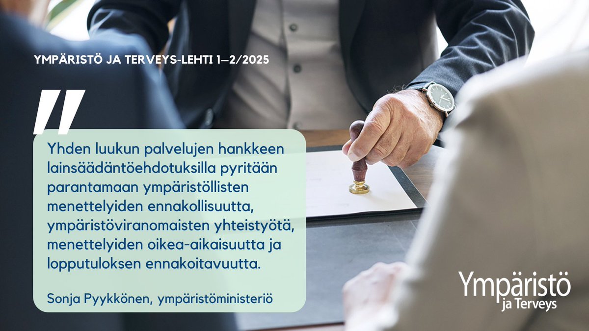 "Aluehallintouudistus edistää yhden luukun palveluja ympäristöasioissa." Sonja Pyykkösen <a href="/yministerio/">Ympäristöministeriö</a> artikkeli Ympäristö ja Terveys-lehdessä 1–2/2025. ymparistojaterveys.fi #ympäristöalan_hallinto #aluehallintouudistus #ympäristö