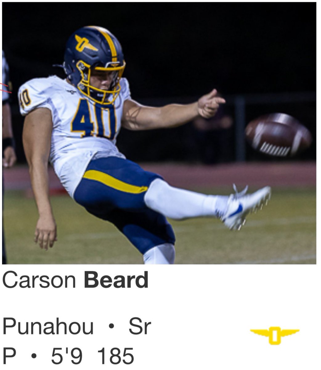 Punahou Football (@punahoufootball) on Twitter photo All Hawai’i Open Division Selections!
FIRST TEAM
<a href="/koo_kia8/">Ko’o Kia</a> <a href="/ZionWhite_21/">Zion White</a> <a href="/Carsonbeard28/">Carson Beard</a>
SECOND TEAM
<a href="/donte_u2/">Donte Utu 🇦🇸🇬🇧</a>
HONORABLE MENTION
<a href="/simixlakalaka/">Simione Lakalaka-Sole</a>
<a href="/KamuWilhelm26/">Kamuela Wilhelm</a> <a href="/9BabaAau/">Nelson Aau</a>
<a href="/IloaKaio/">Iloa Kaio</a> <a href="/DaneKellner/">Dane Kellner</a> All Hawai’i Open Division Selections!
FIRST TEAM
<a href="/koo_kia8/">Ko’o Kia</a> <a href="/ZionWhite_21/">Zion White</a> <a href="/Carsonbeard28/">Carson Beard</a>
SECOND TEAM
<a href="/donte_u2/">Donte Utu 🇦🇸🇬🇧</a>
HONORABLE MENTION
<a href="/simixlakalaka/">Simione Lakalaka-Sole</a>
<a href="/KamuWilhelm26/">Kamuela Wilhelm</a> <a href="/9BabaAau/">Nelson Aau</a>
<a href="/IloaKaio/">Iloa Kaio</a> <a href="/DaneKellner/">Dane Kellner</a>