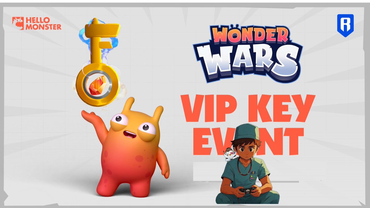 Asf24R's tweet photo. 🎁@WonderWarsGame launching VIP KEY Event as a Bonus Multiplier for his P2A! 🎁

🎰Get 5 VIP KEY spots @WonderWarsGame 

How to enter : 
✍️Follow @Asf24R & @HelloMonsterGG 
✍️Like & Share this post
✍️Reply your In-game Username & tag 3 friends

Ends in 48 Hours. Good luck All 🎁

Community #Ronin #Wonderwars #Zentry  and #Cag don't miss