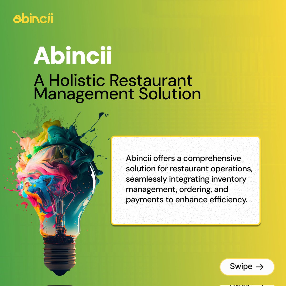 ABINCII_'s tweet photo. Run Your Restaurant with Ease! 

Abincii simplifies restaurant management with:
✅ Mobile Apps
✅ Remote Access
✅ Flexible Pricing
✅ All-in-One Solutions

Try Abincii today! 🔗 https://t.co/akjuexpcbC

#Abincii 
#RestaurantTech 
#FoodBusiness #RestaurantManagementSoftware https://t.co/wO2qmBB4Oo