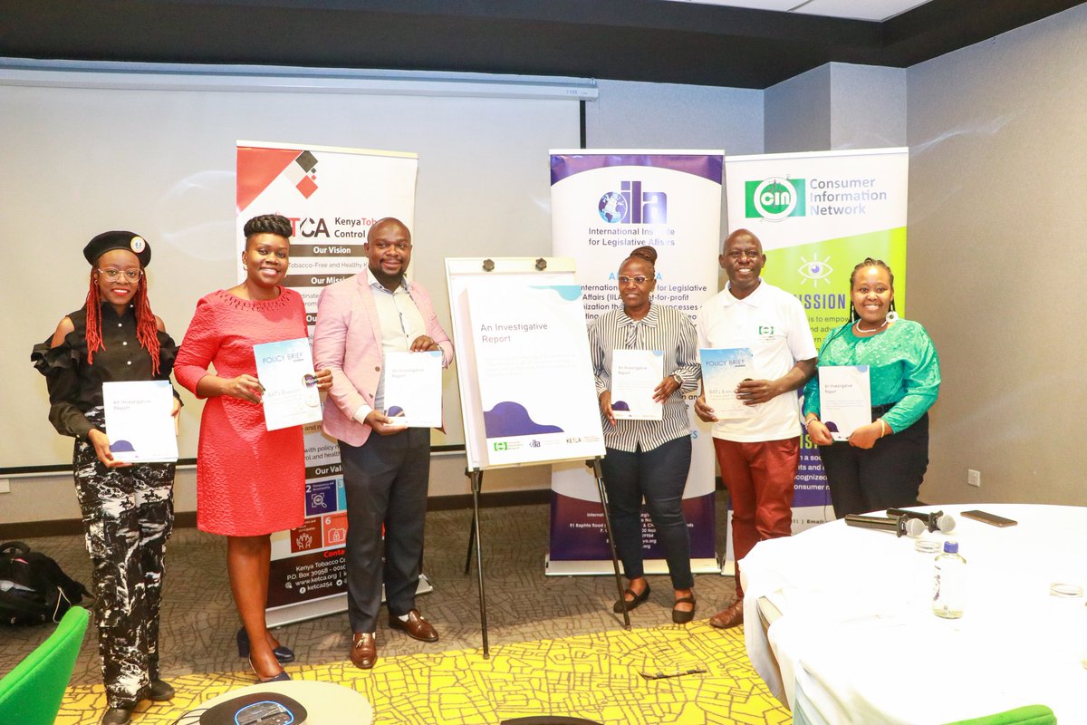 scadkenya's tweet photo. SCAD is honored to attend the launch of an investigative report exposing British American Tobacco Kenya’s (BATK) strategies to circumvent tobacco control laws on nicotine pouches. 
BAT Kenya’s harm reduction PR campaigns misled media &amp; policymakers.

#ExposeBATKenya https://t.co/NEWMXnWxGu
