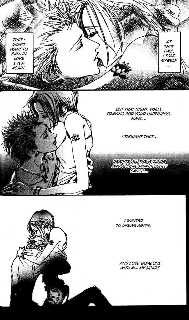 1999_sohu's tweet photo. esta páxina de Nana é unha das miñas favoritas na historia do manga. / toda a emoción aquí contida, todos eses sentimentos complexos, cada xesto de cada viñeta e a fraxilidade de cada frase. / tan bonito, doe tanto e está tan chea de esperanza á vez... non paro de pensar nela. https://t.co/uI83PubAY8