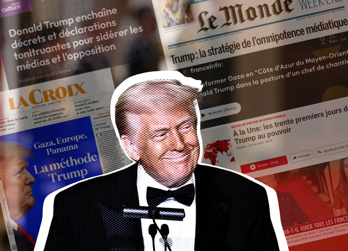 INA_RevueMedias's tweet photo. 🗨️ « Il faut prendre le temps de l’analyse, ne pas recracher les éléments de langage de Trump et rendre compte des révolutions qu’il est en train de mener. » Comment les rédactions françaises font-elles face à l’offensive médiatique de Donald Trump ? 👇
https://t.co/tZ0uO5VWzS https://t.co/vJYfByqoFh
