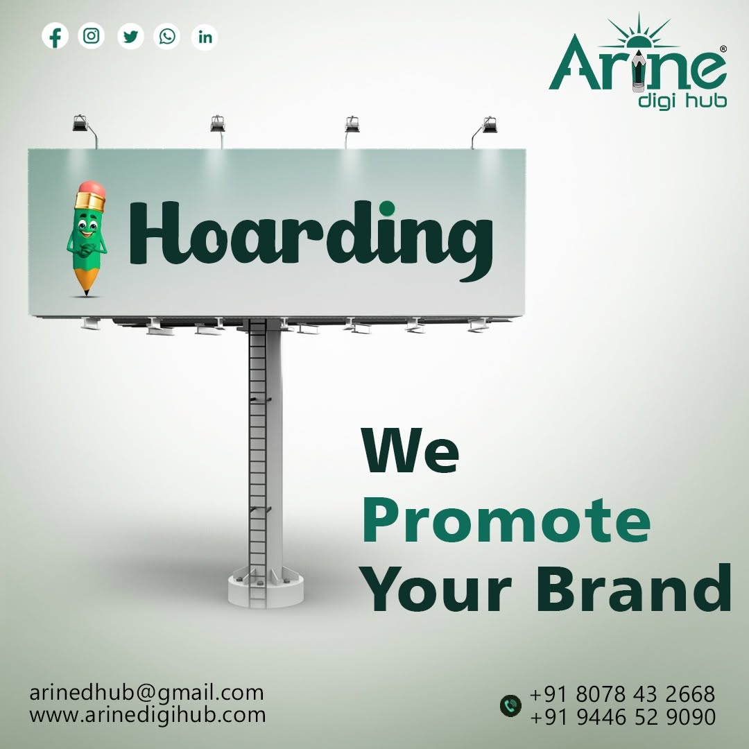 ArineHub19537's tweet image. Your Ultimate All in One Marketing Solution. Custom Advertising &amp;amp; Branding,Hoardings, LED Signboards, &amp;amp; Mementos.

More Details
☎+91 8078432668, +91 9446529090
🌐or Visit arinedigihub.com

#MemenosBranding #PersonalizedAdvertising #CustomSignboards #LEDSignboards
