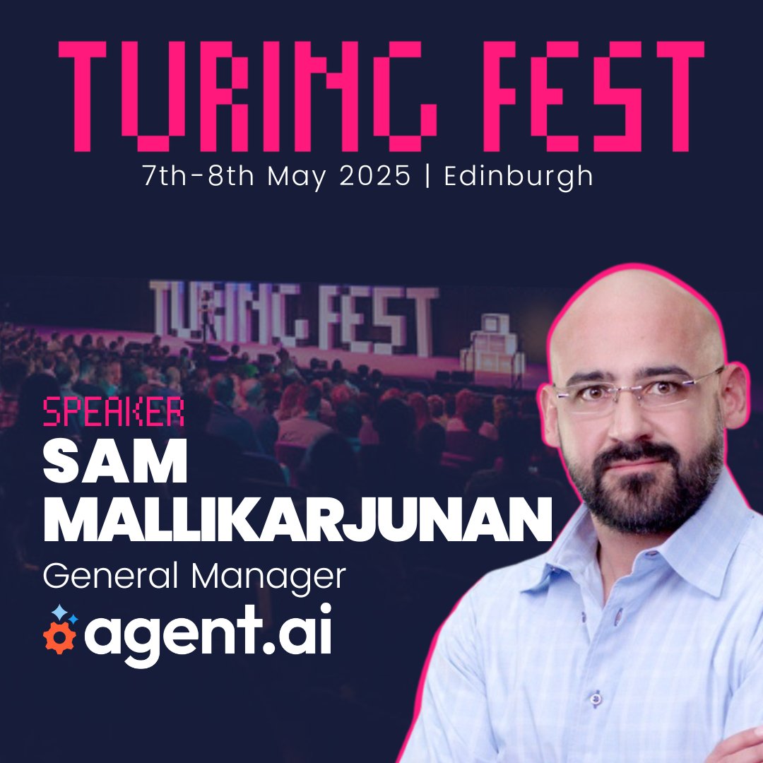 Turing Fest (@turingfest) on Twitter photo 🚨Speaker Spotlight: Sam Mallikarjunan🚨
If you’re serious about growing your business, you won’t want to miss <a href="/Mallikarjunan/">Sam Mallikarjunan</a> at Turing Fest (May 7th-8th, Edinburgh). Just ONE day left to save £200 on your Turing Fest tickets. Book now! 👉 hubs.ly/Q038lyXg0 #tech 🚨Speaker Spotlight: Sam Mallikarjunan🚨
If you’re serious about growing your business, you won’t want to miss <a href="/Mallikarjunan/">Sam Mallikarjunan</a> at Turing Fest (May 7th-8th, Edinburgh). Just ONE day left to save £200 on your Turing Fest tickets. Book now! 👉 hubs.ly/Q038lyXg0 #tech