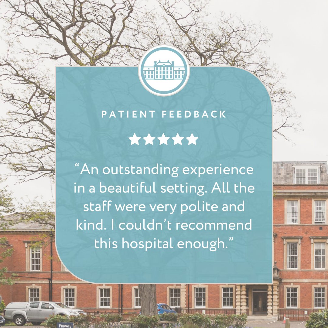 🌟 'An outstanding experience in a beautiful setting. All the staff were very polite and kind. I couldn’t recommend this hospital enough.' 🌟

We're grateful for the kind words from our outpatient! 💙 Your health and comfort are our top priorities.

#RoyalBucksHospital #Aylesbury
