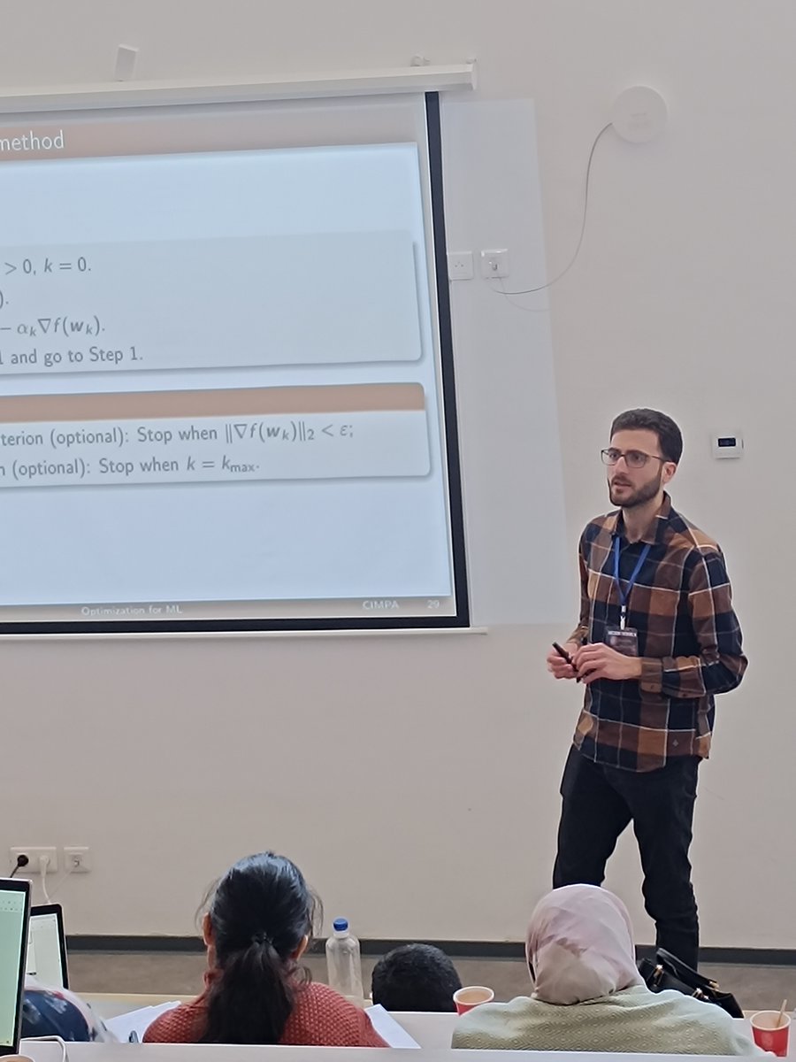 CIMPA_Math's tweet image. 😊 A look back at the CIMPA School in Hammamet! Week 2 has begun, combining learning, cultural discoveries, and great moments of exchange. Thank you all for your enthusiasm!
cimpa2025.lamsin.tn
#CIMPA #MachineLearning #Maths #LAMSIN #Hammamet #Tunisia