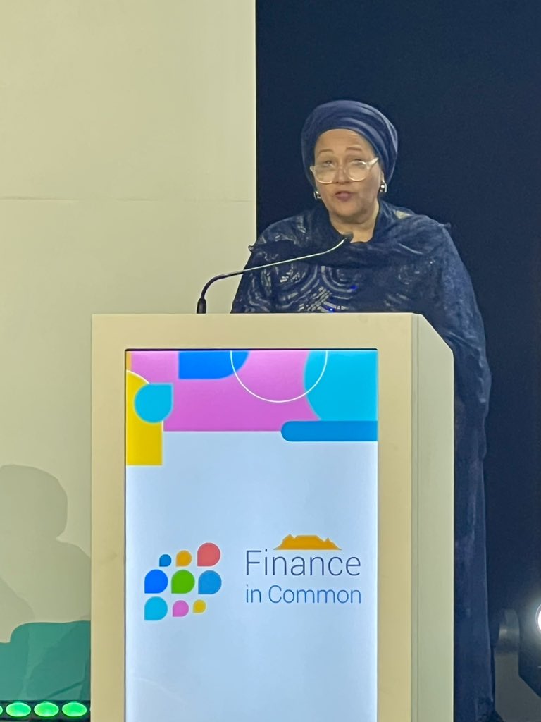 Mia Seppo (@miaseppo) on Twitter photo #HappeningNow <a href="/AminaJMohammed/">Amina J Mohammed</a> addresses the opening of #financeincommon2025 calling for investing in a global commons that is inclusive and sustainable. #HappeningNow <a href="/AminaJMohammed/">Amina J Mohammed</a> addresses the opening of #financeincommon2025 calling for investing in a global commons that is inclusive and sustainable.