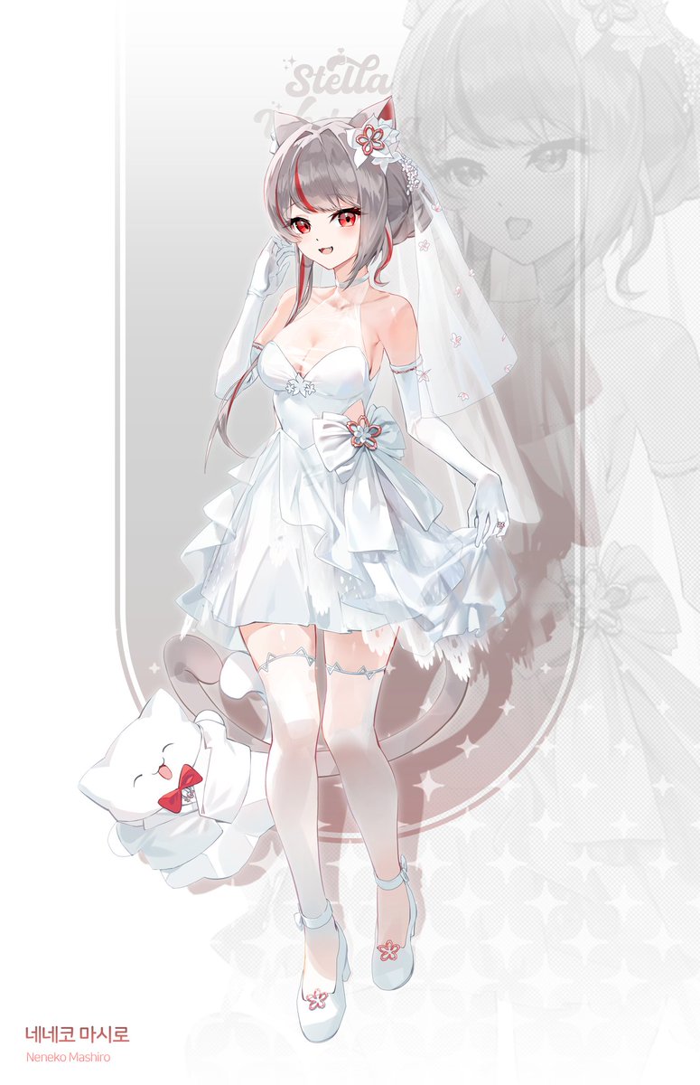 🐾🩶당신의 고양이 신부 마시로 아크릴스탠드
#shiroart #스텔라이브 #StellaWedding

(일러스트: <a href="/PikaChutlet/">카츄동 Kachudon</a>)