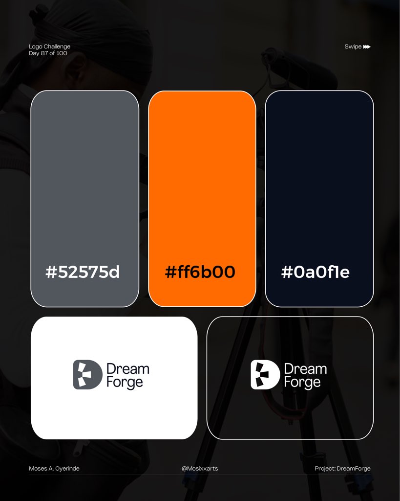 mosixxarts's tweet photo. Day 87/100 – DreamForge 🎬✨

Where stories come to life and creativity knows no limits. A brand built to shape visionary ideas into cinematic magic!

What do you think? 🎥👇

#mosixxarts100dayslogo #DreamForge #EntertainmentBranding https://t.co/gU6qZ7IBCi