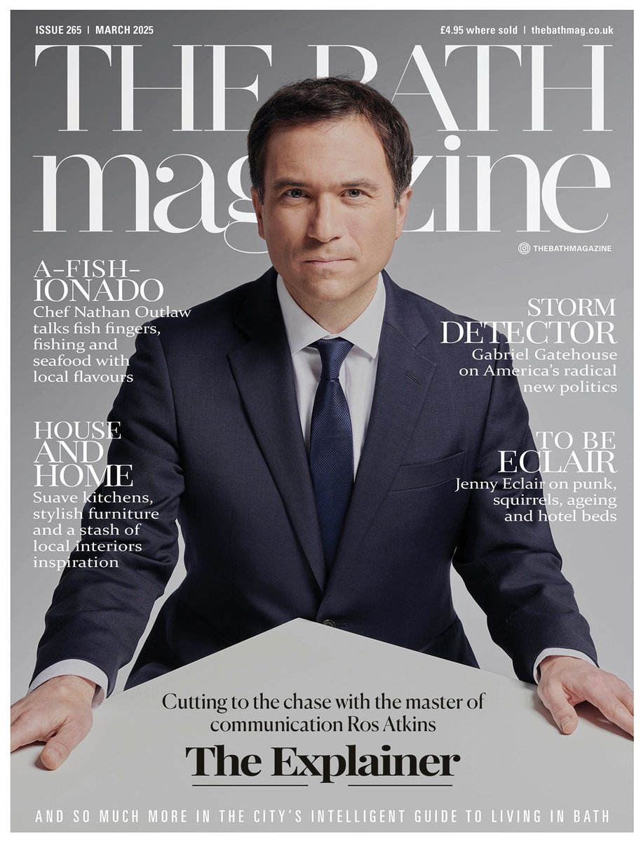 The Bath Magazine (@thebathmagazine) on Twitter photo Our March issue is out!
This month we're learning all sorts of things, from the power of communication with <a href="/BBCRosAtkins/">Ros Atkins</a> to the state of American politics with <a href="/ggatehouse/">Gabriel Gatehouse</a>, seafood secrets with <a href="/NathanOutlaws/">Nathan Outlaw's</a> to punk rock with <a href="/jennyeclair/">Jenny Eclair</a>, and more!
tinyurl.com/3rnwe3sf Our March issue is out!
This month we're learning all sorts of things, from the power of communication with <a href="/BBCRosAtkins/">Ros Atkins</a> to the state of American politics with <a href="/ggatehouse/">Gabriel Gatehouse</a>, seafood secrets with <a href="/NathanOutlaws/">Nathan Outlaw's</a> to punk rock with <a href="/jennyeclair/">Jenny Eclair</a>, and more!
tinyurl.com/3rnwe3sf