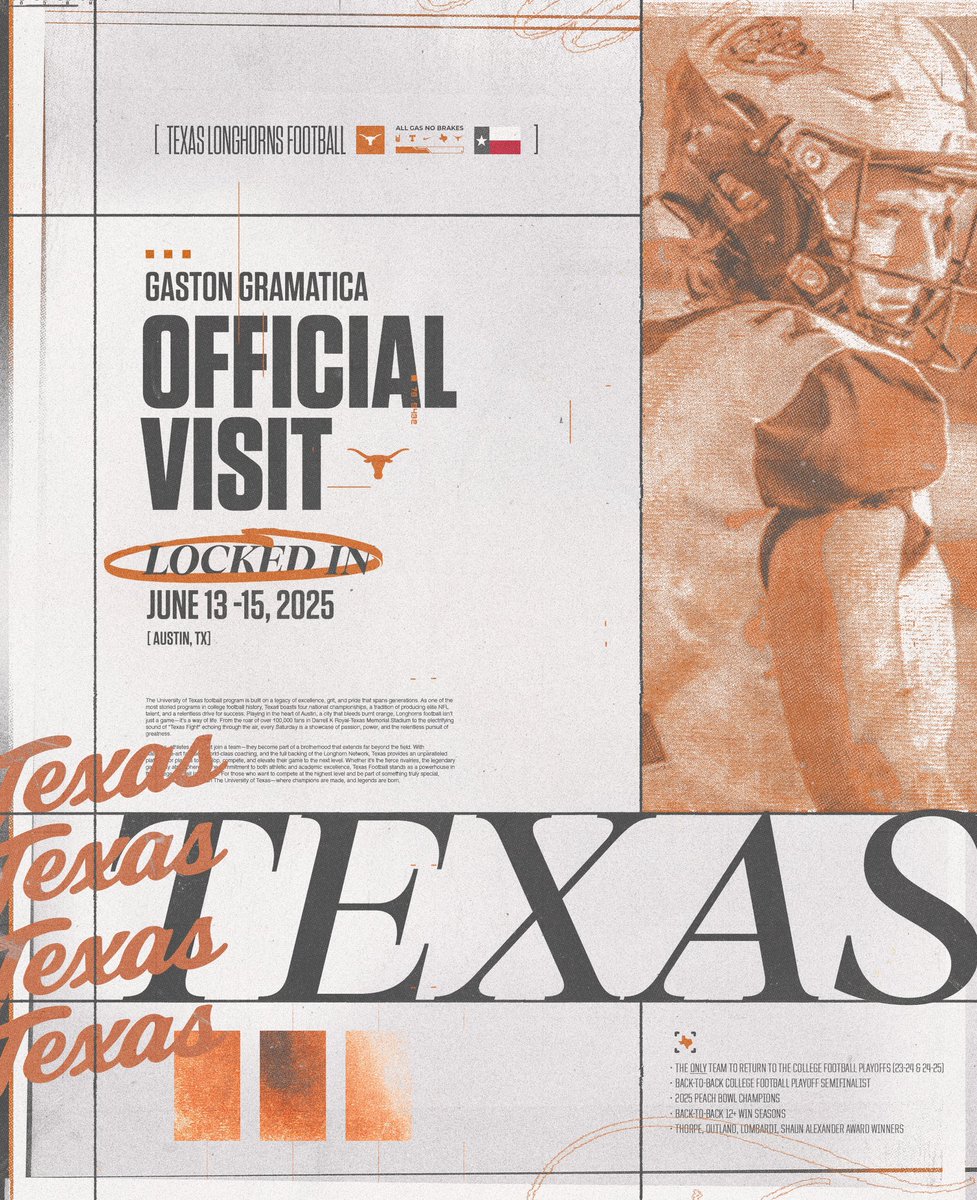 Beyond excited to visit <a href="/TexasFootball/">Texas Football</a> 
<a href="/CoachSark/">Steve Sarkisian</a> <a href="/CoachJeffBanks/">Jeff Banks</a> <a href="/C_Forestier1991/">Christopher Forestier</a> <a href="/MGramatica7/">Martin Gramatica</a> <a href="/Gramatica7/">Santiago Gramatica</a> <a href="/CCSFootball813/">FOOTBALL-Cambridge Christian Lancers</a> <a href="/CCSLancers/">Official Account-Cambridge Christian Athletics</a>