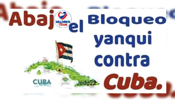 ✊🌍 El bloqueo económico contra Cuba ha causado un impacto devastador en la vida de millones de cubanos durante más de 60 años.

👉Es hora de que se escuche la voz del pueblo. La solidaridad y el entendimiento son el camino hacia un futuro mejor.

#TumbaElBloqueo
#ValoresTeam🕊️
