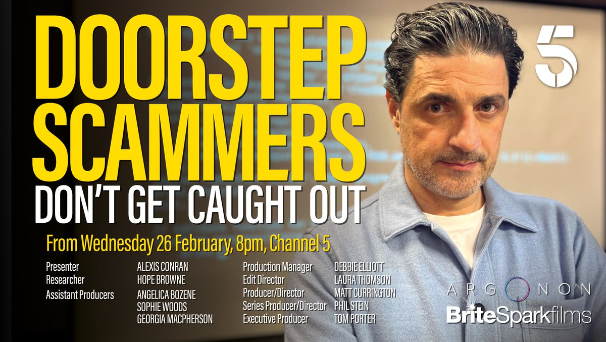 CodaPost's tweet image. Doorstep Scammers, don’t get caught out! 🕵️‍♂️ 🚨
Don’t miss the first episode of Season 3 on @channel5_tv  tonight at 8pm to uncover scammers latest tricks and how to protect yourself.
A big thanks to @britesparkfilms  for trusting our talented team with the #postproduction