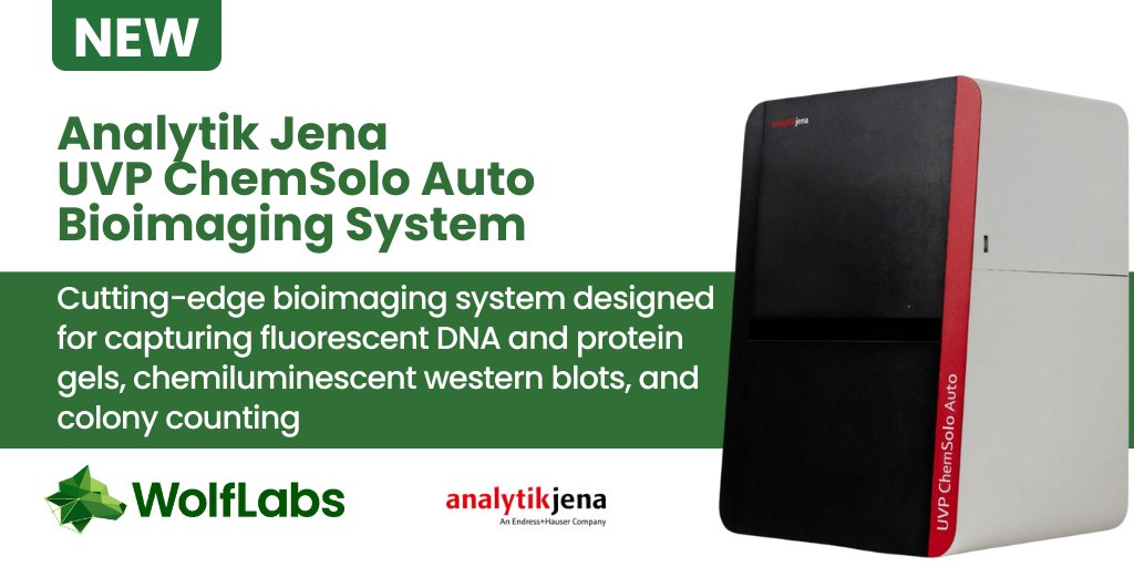 wolflabsuk's tweet image. 🚨 New at WolfLabs! The UVP ChemSolo Auto Imager by @AnalytikJenaUK  is now available on the WolfLabs website! 🎉
🔗wolflabs.co.uk/laboratory-equ…
#Bioimaging #LabTech #WolfLabs #AnalytikJena