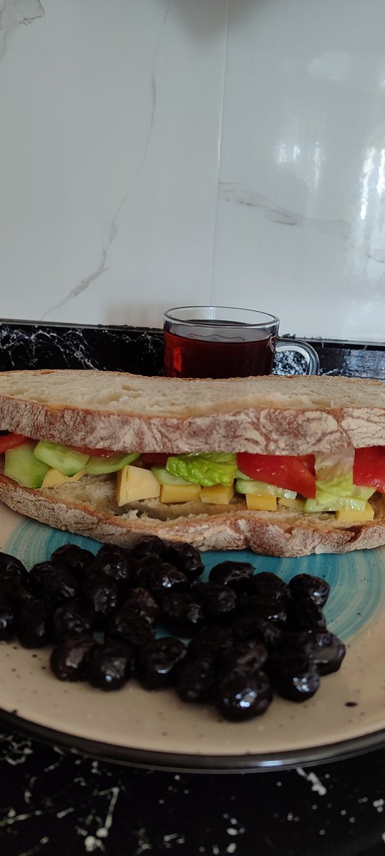 Bak güzel günler yola çıkmış geliyor dedim ve sonra kendime bir tost yaptım 🤔😁❤️