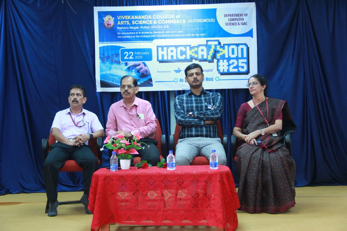 TheWebPeople_in's tweet photo. Hackathon 2025 – Powered by The Web People at Vivekananda Degree College was an electrifying experience! 
We had an amazing time being part of this event, witnessing creativity unfold and young minds.

 #hackthon #college #viral #software #reelsinstagram #reelindia #hacktheweb https://t.co/pnBEzKG7BS