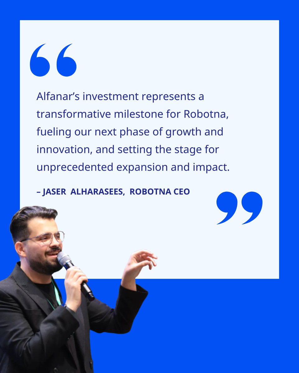 Our journey with <a href="/ROBOTNA_jo/">ROBOTNA - روبوتنا</a> began in 2020, when we helped them develop a strategic impact model during the COVID-19 pandemic. 

Today, we are deepening our commitment by investing in their growth—driving greater #impact &amp; #financialsustainability. 

alfanar.org/news/alfanar-b…