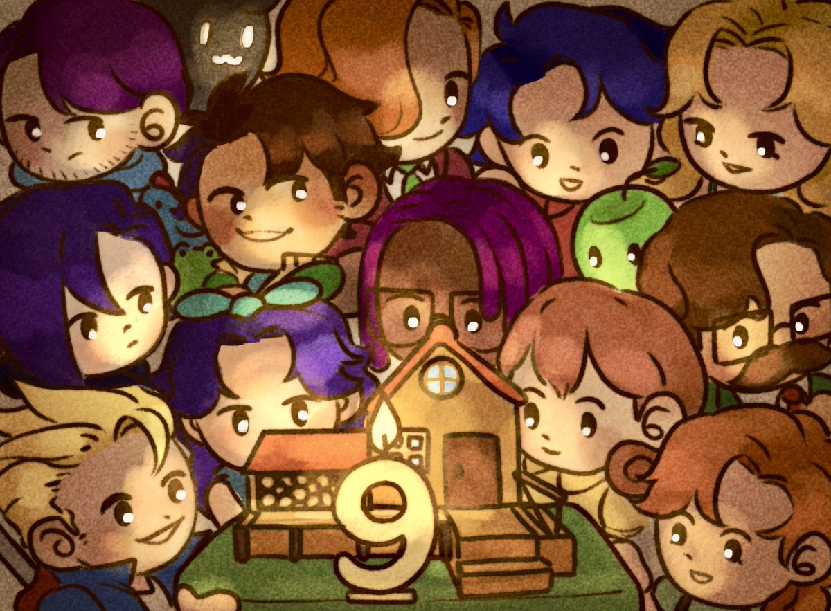 chez_sad's tweet photo. quick one but HAPPY 9TH ANNIVERSARY STARDEW VALLEY!! 

#sdv #StardewValleyfanart https://t.co/W82mh7rdG8