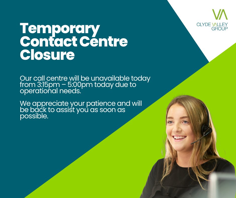 𝗧𝗲𝗺𝗽𝗼𝗿𝗮𝗿𝘆 𝗖𝗼𝗻𝘁𝗮𝗰𝘁 𝗖𝗲𝗻𝘁𝗿𝗲 𝗖𝗹𝗼𝘀𝘂𝗿𝗲 📞

Our call centre will be unavailable today from 3:15pm - 5pm due to operational needs. We appreciate your patience and will be back to assist you as soon as possible.

Thank you for your understanding! 💚