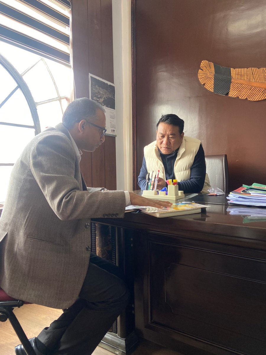 HoD <a href="/PADD_QCI/">PADD_QCI</a> met officers at the Directorate of Tourism, Govt. of Nagaland, to discuss <a href="/QualityCouncil/">QCI #qualitymatters</a>'s interventions for a #ViksitBharat2047 &amp; invited him to join #GunvattaSankalpNagaland! Together, let's build a sustainable &amp; responsible tourism ecosystem in Nagaland.