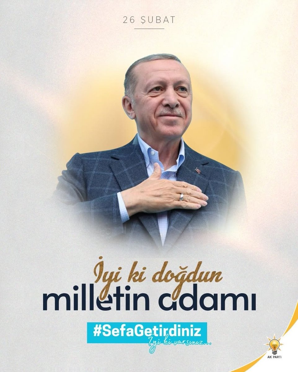 DOĞUM GÜNÜNÜZ KUTLU OLSUN SAYIN CUMHURBAŞKANIM NİCE MUTLU SENELERE İNŞALLAH. 🇹🇷💡🇹🇷💡🇹🇷💡.