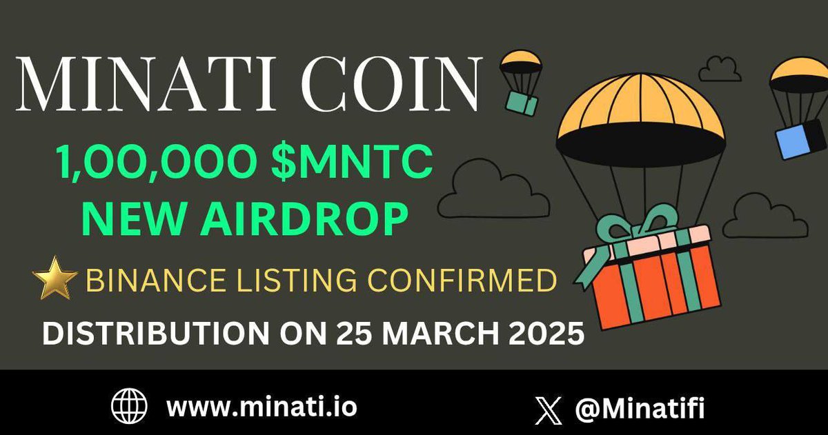 🚨 Minati Airdrop – New Round!🚨

We’re excited to announce a brand new round of the Minati Airdrop!

Minati, your gateway to DeFi, AI, and blockchain innovation, is giving away 100,000 MNTC coins in this exclusive airdrop event.

🎁 Airdrop Details:
- Total Pool: 100,000 MNTC 
-