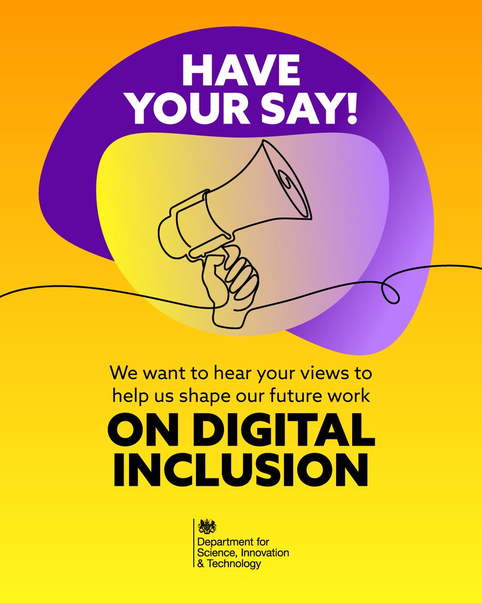 Help shape the future of our work to get more people online and share your views on:

🟣 Opening opportunities through skills
🟣 Tackling device &amp; data poverty
🟣 Barriers to digital services
🟣 Building confidence &amp; supporting services