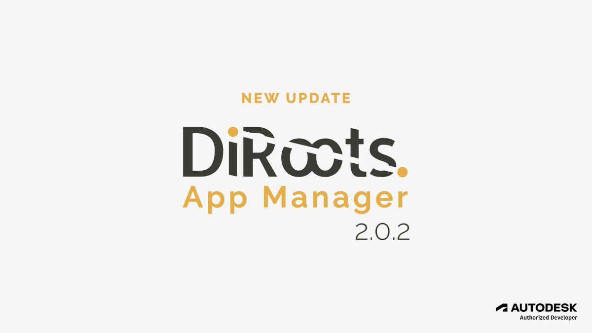 📢 #DiRoots App Manager | v2.0.2 New Update

🚀 Enhancements
- Stability and Performance
- UI/UX

🐜 Bug Fixes
- Revit fileVersion Checker returning wrong results in some cases.
- Minor issues fixed.

👇🏻 Download
diroots.com/apps

#BIM #AEC #Autodesk #Revit #AECindustry