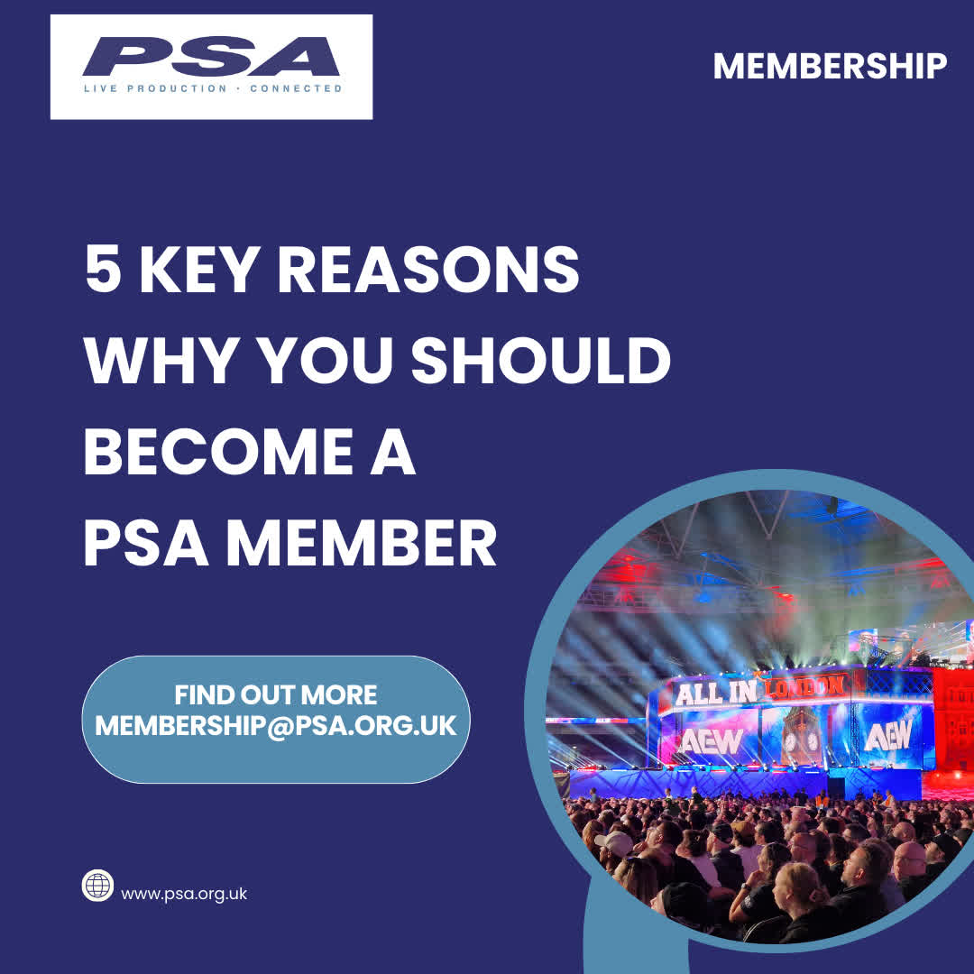 PSA_Tweets's tweet photo. Are you thinking of becoming a member of Production Services Association?
Here's 5 key reasons for joining:
Training Bursary
Quest Cover
PSAdditions
Stagehand
Industry updates
More info: https://t.co/UxlPOd03dx
#PSA #LiveEvents #EventProfs #TechnicalProduction #EventProduction https://t.co/jDkkF6JcvV
