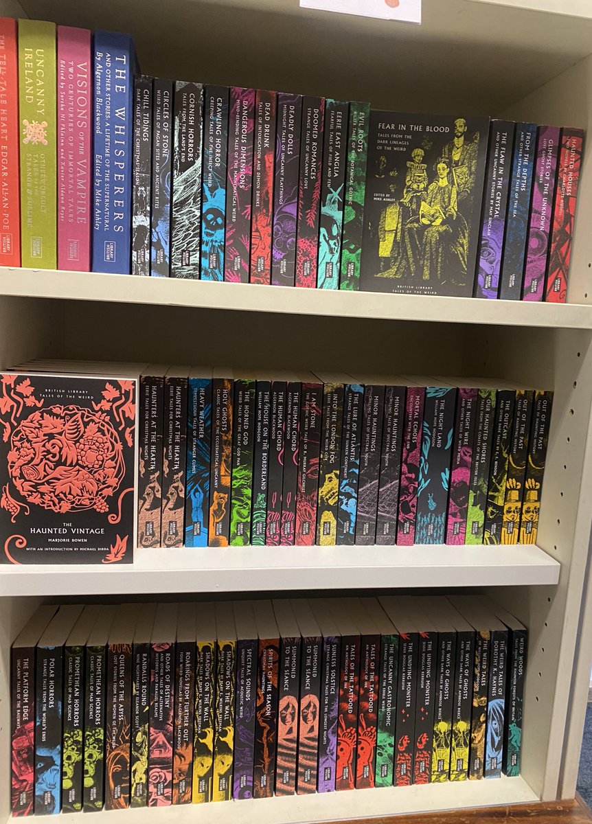 Emily__Vincent's tweet photo. Spotted in @blackwelloxford a vibrant #TalesOfTheWeird display and a lovely note about the series @BL_Shop @BL_Publishing plus 2 copies of ‘Summoned to the Séance’! 👻 https://t.co/5mEcZkkD9F