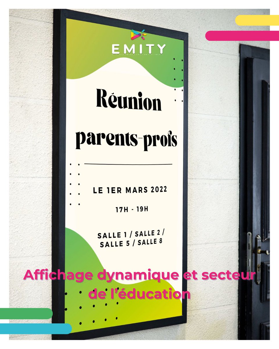 EmitySignage's tweet image. Boostez la communication et l’engagement des établissements scolaires 🎓
Le plus important c’est de capter l’attention. Pour moderniser la transmission des informations et dynamiser vos espaces, une solution s’impose… l’affichage dynamique !
#affichagedynamique #education