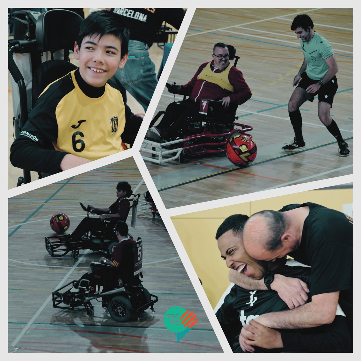 FECPC's tweet photo. 📸⚽️🚀 GALERIA: 2ª Copa Catalana de #powerchairfootball a Esplugues de Llobregat entre el Barcelona Powerchair FC i el Nàstic Powerchair Football
🔗 https://t.co/jcNMesQwKA
#futbolencadiraderodes #esportadaptat #fecpc https://t.co/hT71Ov509v