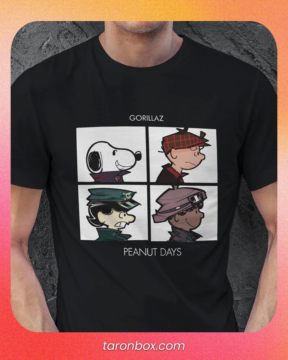 TaronBox's tweet photo. Snoopy en la portada de Demon Days. Sí, tal cual. Una camiseta que junta Peanuts con Gorillaz y te deja con ganas de salir a la calle a marcarte un videoclip alternativo. 🎵🐶😎
#Snoopy #PeanutDays #Gorillaz #DemonDays #CulturaPop #ModaGeek #TaronBox https://t.co/qFIFyw40rV